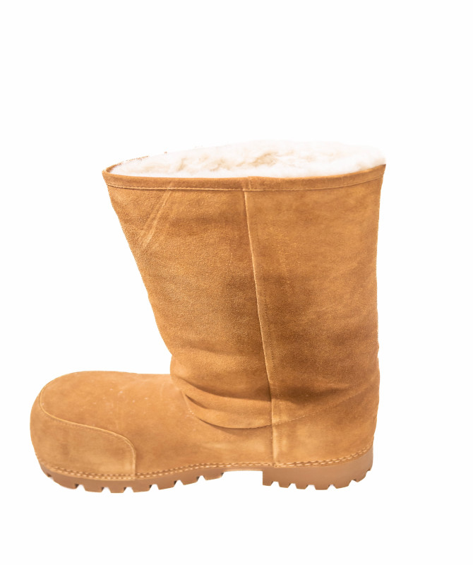 Balenciage Alaska Fur High Boot(Beige/Brown)