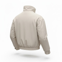 Vintage Creat Harrington Jacket,Bone Workwear Style with Shoulder Embroidery