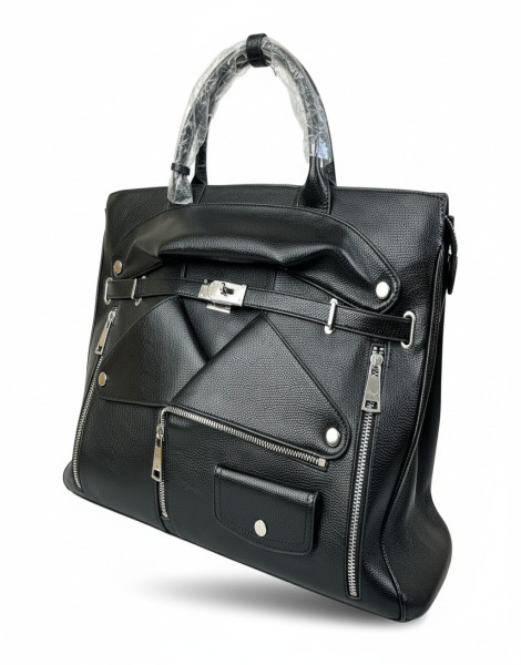 Hermès HAC “Rock” Leather Tote – Biker-Inspired