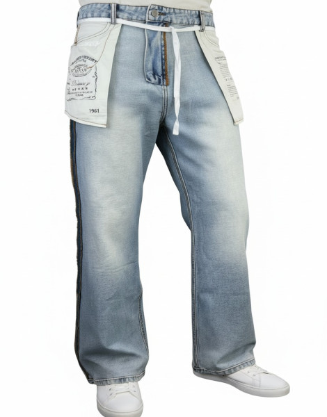 Helmut Lang Inside-Out Straight Leg Jeans