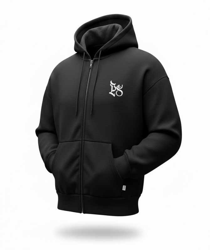 Oversized Grey Zip-Up Tracksuit – Hoodie & Sweatpants Set