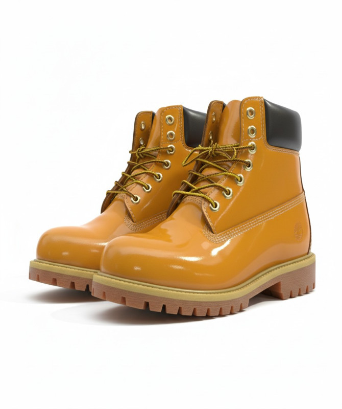 Timberland x Veneda Carter Boots – 6-Inch Waterproof Wheat Patent
