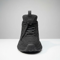 Luxury Rhinestone Chunky Platform Sneakers – Black