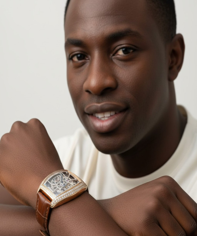 Luxury-Inspired Skeleton Diamond-Style Watch – Tonneau Case