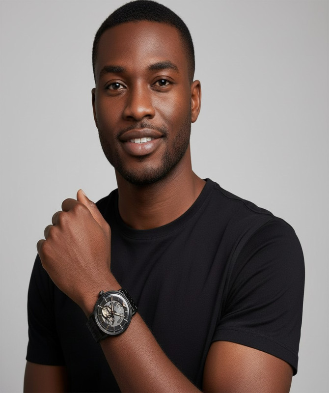 Emporio Armani Meccanico Automatic Skeleton Watch – AR60025