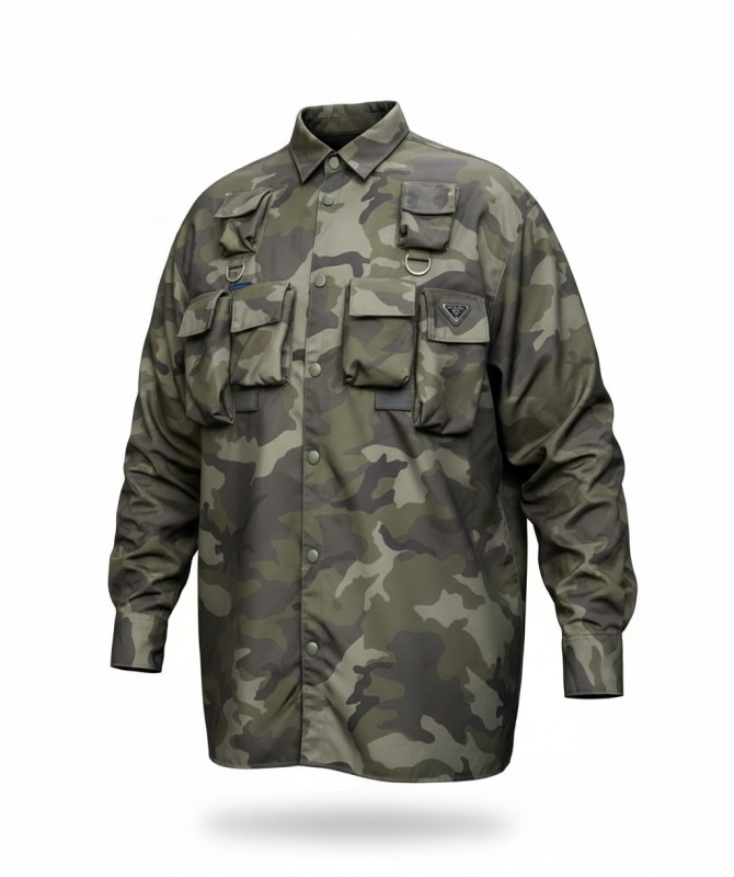 Prada Re-Nylon Camouflage Field Shirt