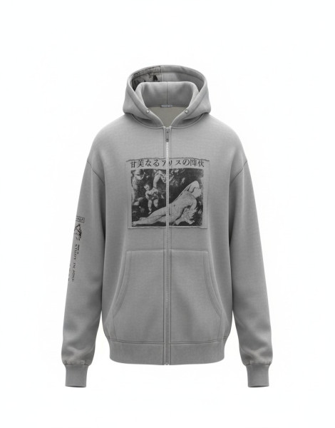 ERD Assemblage Zip Hoodie – Heather Grey
