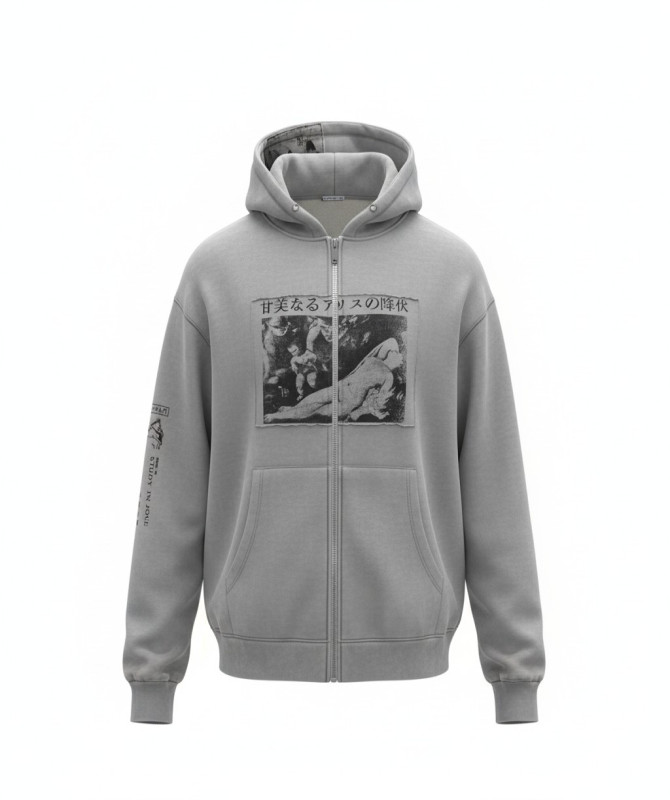 ERD Assemblage Zip Hoodie – Heather Grey