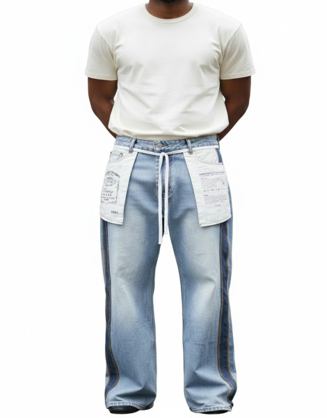 Helmut Lang Inside-Out Straight Leg Jeans