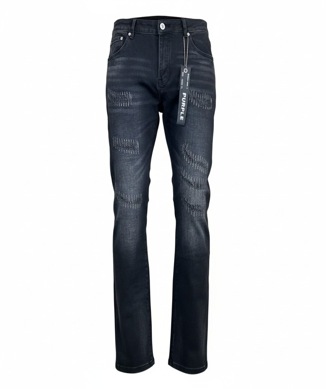 Distressed Flared Denim Jeans – Stacked Bell-Bottom