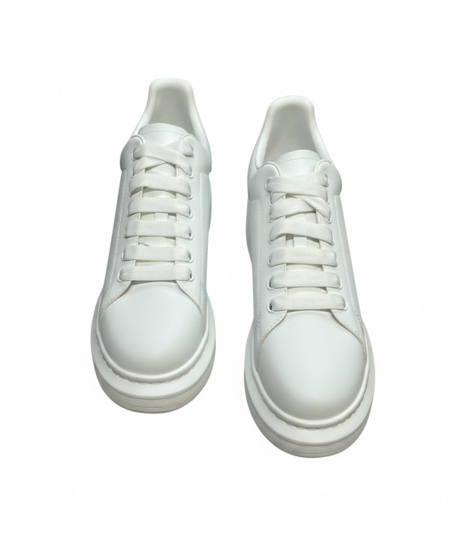 Alexander McQueen Oversized Sneakers – White Leather